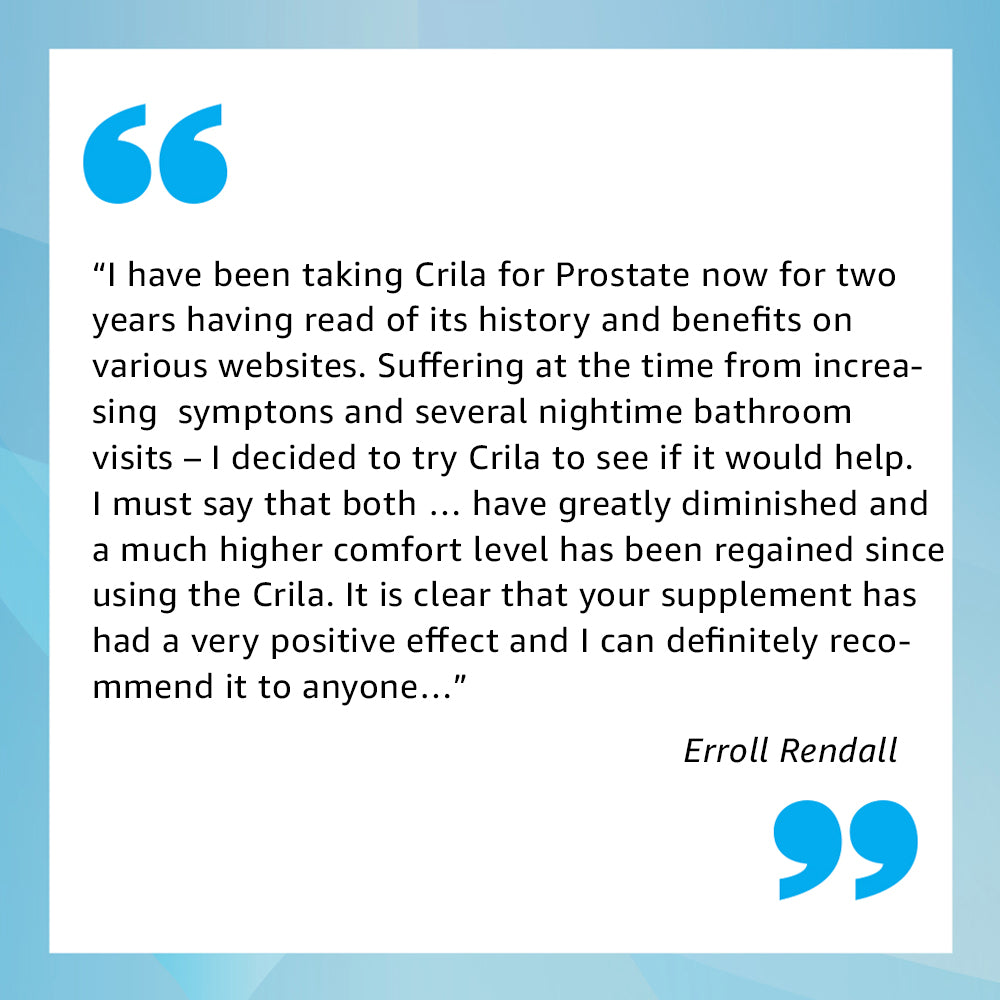 Support Normal Urinary Function with Crila® for Prostate!